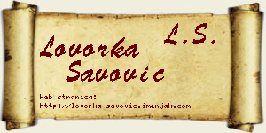 Lovorka Savović vizit kartica